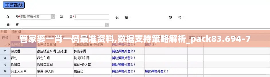 管家婆一肖一码最准资料,数据支持策略解析_pack83.694-7