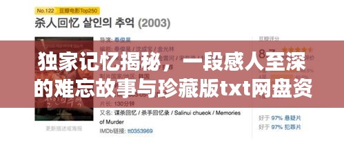 独家记忆揭秘，一段感人至深的难忘故事与珍藏版txt网盘资源大放送