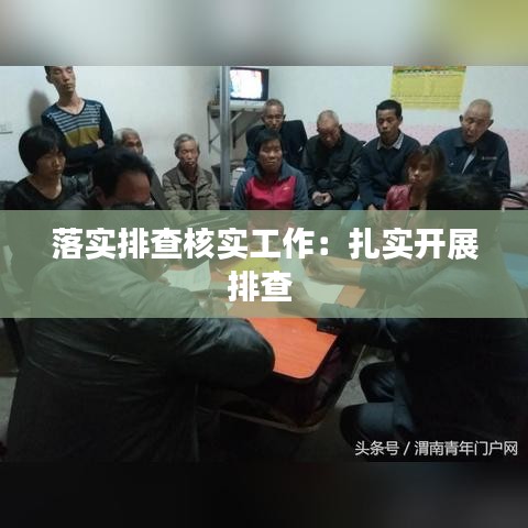 落实排查核实工作:扎实开展排查
