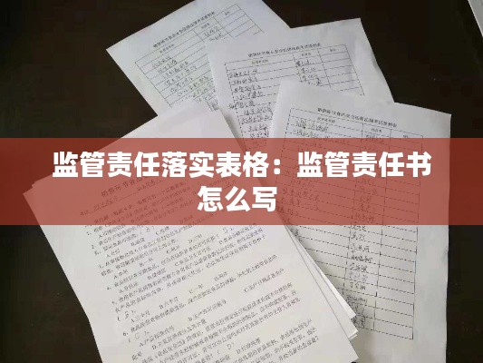 监管责任落实表格:监管责任书怎么写