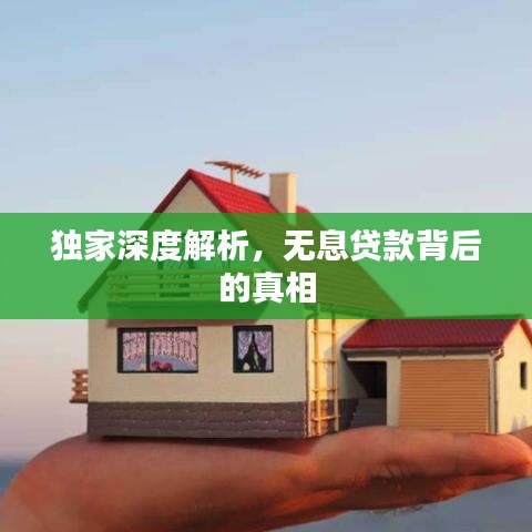 独家深度解析，无息贷款背后的真相