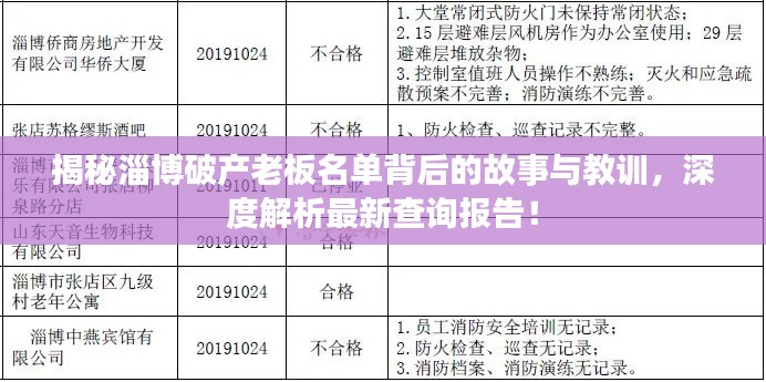 揭秘淄博破产老板名单背后的故事与教训，深度解析最新查询报告！
