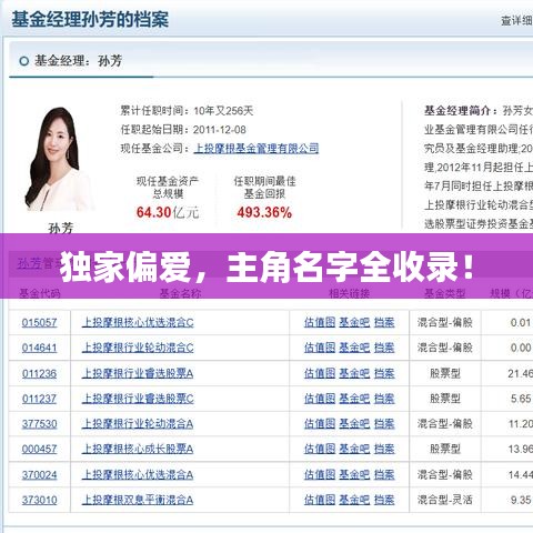 独家偏爱，主角名字全收录！
