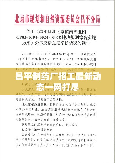 昌平制药厂招工最新动态一网打尽